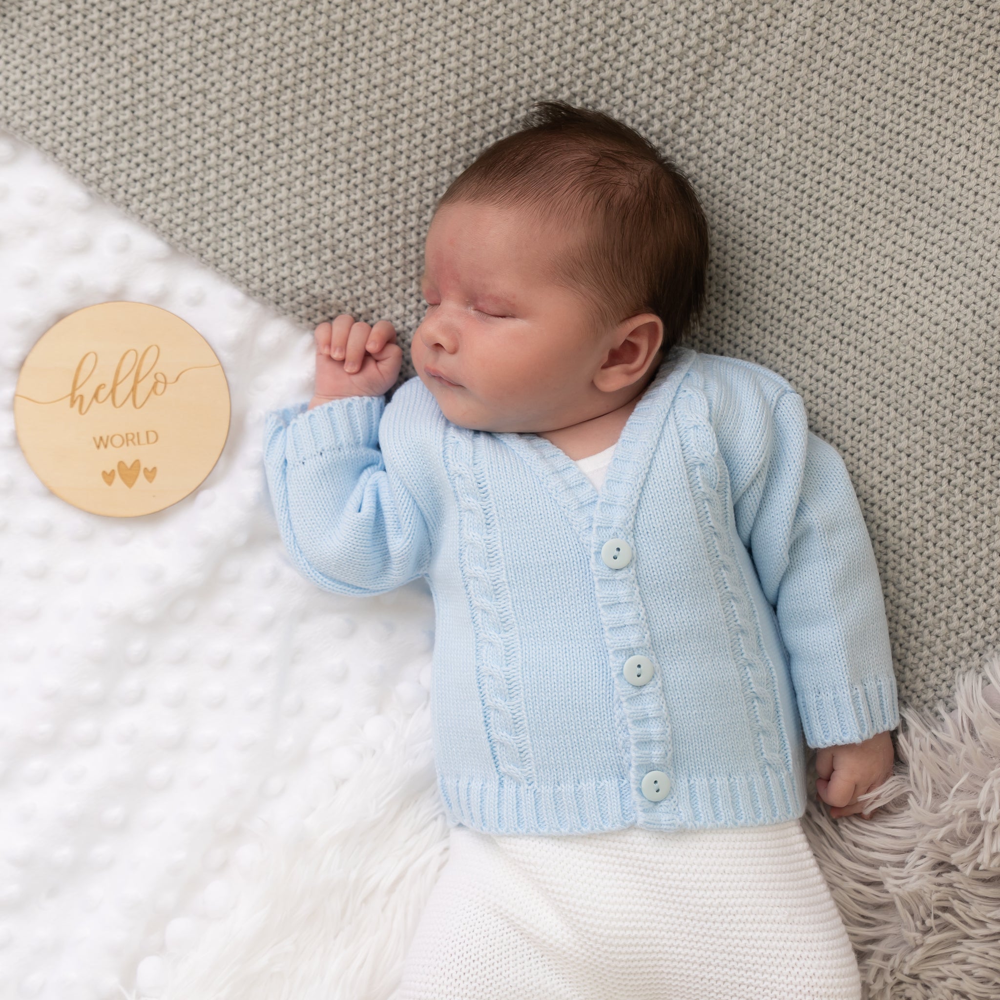 Baby boy blue cardigan best sale