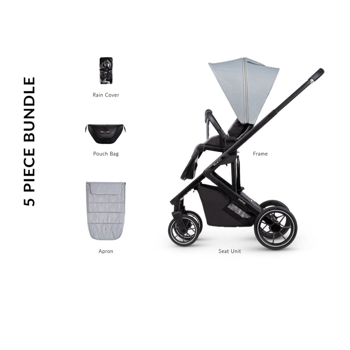 Venicci Empire Pushchair With Accessory Pack - Urban Grey – Millie & Ralph