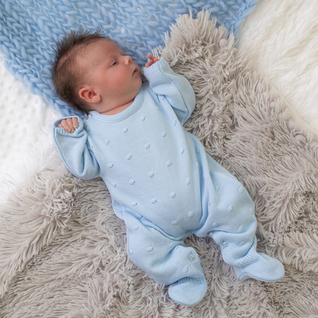 Sky Bubble Knit Onesie