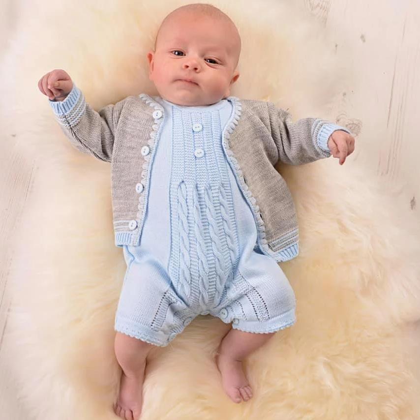 Blue romper baby best sale